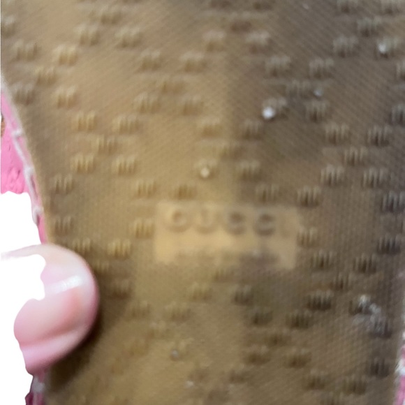 Gucci Pink Leather Monogram Espadrille 39 - Picture 7 of 7